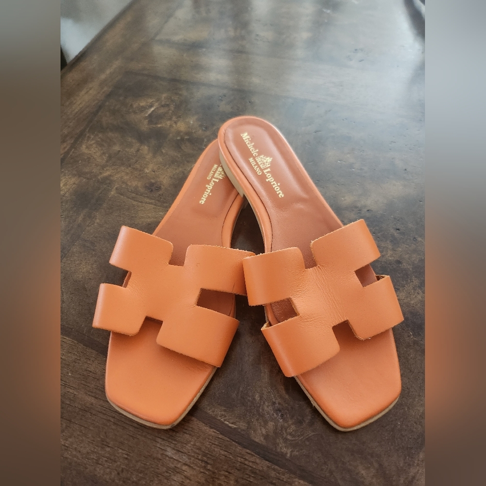 Michele Lopriore Made in Italy leather sandals size 39